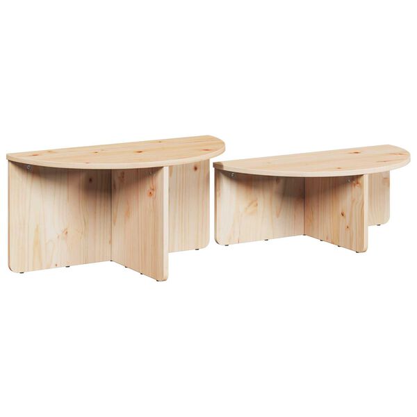 vidaXL Τραπεζάκι σαλονιού 2 pcs Φυσικό 79 x 39.5 x 40 εκ