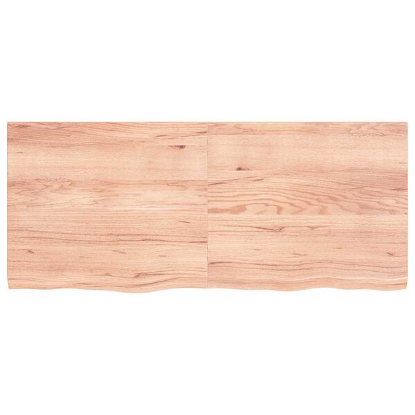vidaXL Επιφ Τραπεζιού Αν Καφέ 140x60x(2-4)εκ. Επεξ. Μασίφ Ξύλο Δρυός