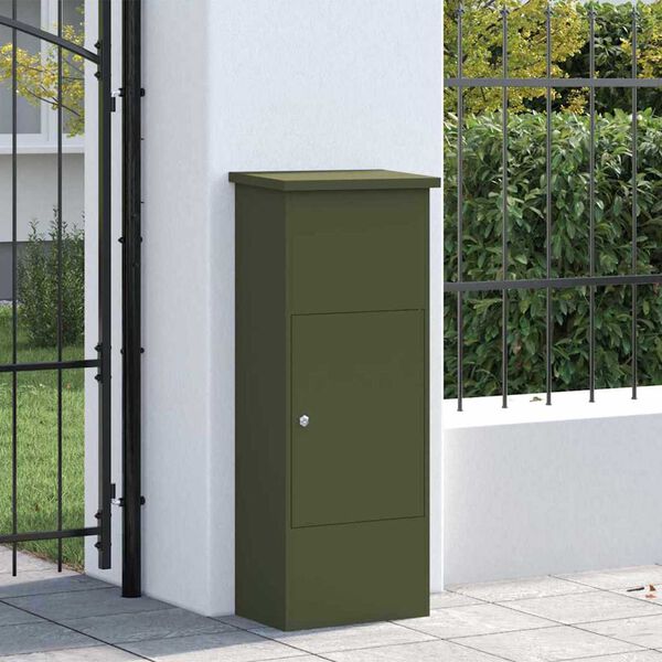 vidaXL Θυρίδα Πακέτων Λαδί 44.5 x 29 x 110.5 εκ Ατσάλι