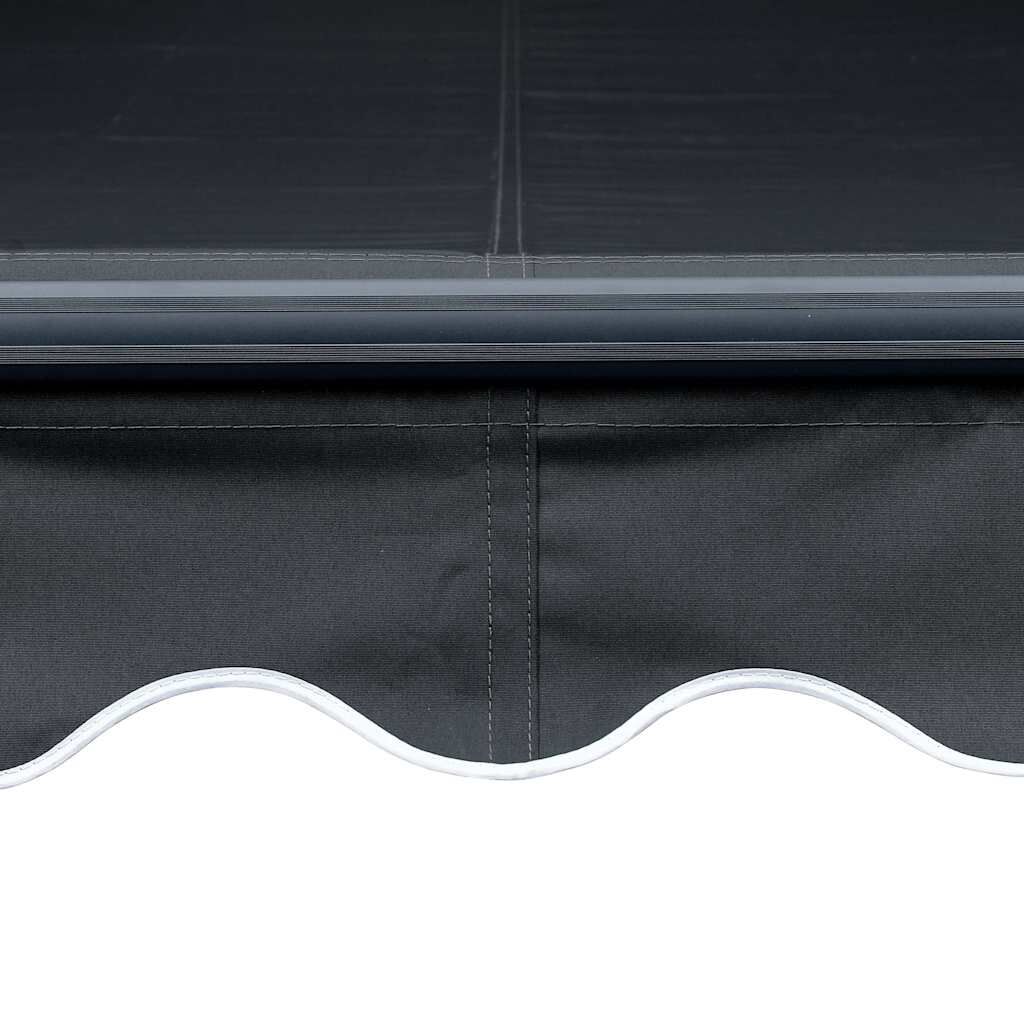vidaXL Τέντα Συρόμενη Χειροκίνητη με LED Ανθρακί 350 x 250 εκ.