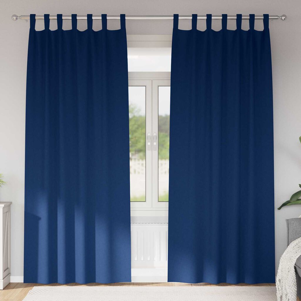 vidaXL Κουρτίνες συσκότισης 2 pcs Σκούρο Μπλε 225 x 140 εκ.