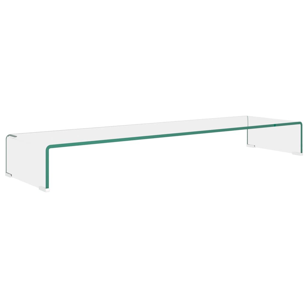 vidaXL Βάση Τηλεόρασης/Οθόνης Διάφανη 110 x 30 x 13 εκ. Γυάλινη