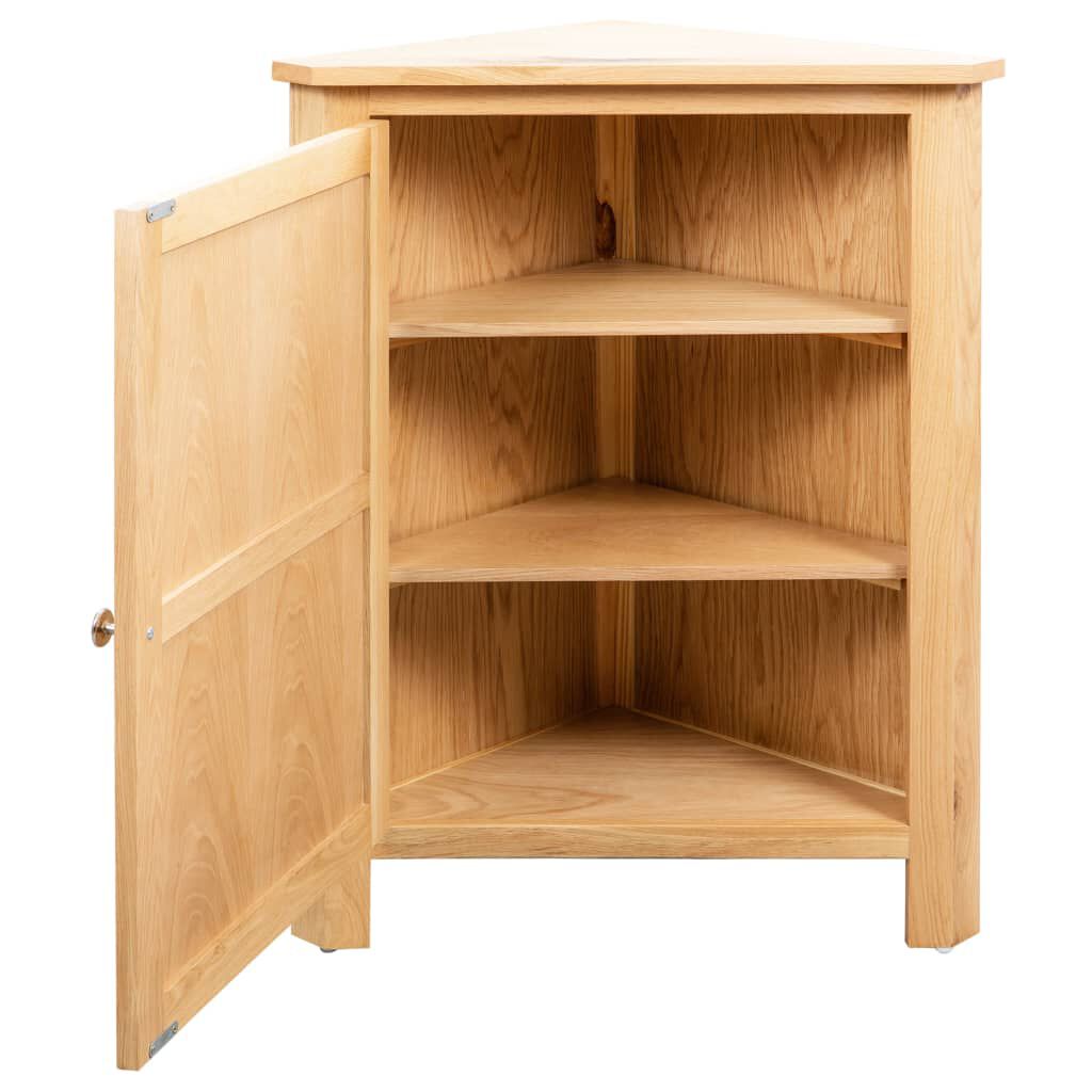 vidaXL Ντουλάπι Γωνιακό 59 x 45 x 80 εκ. από Μασίφ Ξύλο Δρυός