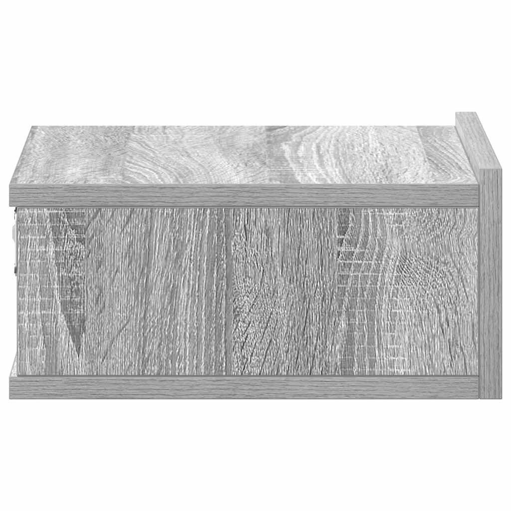vidaXL Κομοδίνο Κρεμαστό Γκρι Sonoma 40x30x15 εκ. Επεξεργασμένο Ξύλο