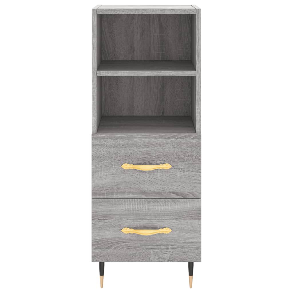 vidaXL Μπουφές Sonoma Γκρι 34,5 x 34 x 180 εκ. από Επεξεργασμένο Ξύλο