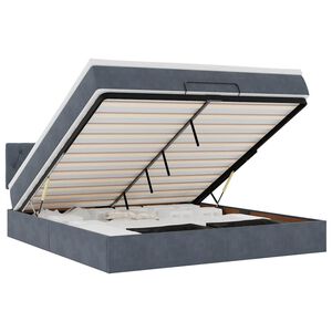 vidaXL &Omicron;&theta;&omega;&mu;&alpha;&nu;&iota;&kappa;ό &kappa;&rho;&epsilon;&beta;ά&tau;&iota; &mu;&epsilon; &sigma;&tau;&rho;ώ&mu;&alpha; & LEDs &Sigma;&kappa;&omicron;ύ&rho;&omicron; &gamma;&kappa;&rho;&iota; 180x200cm Velvet