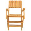 vidaXL Καρέκλες Κήπου Πτυσσόμενες 4 τεμ. 55x62x90 εκ. Μασίφ Ξύλο Teak