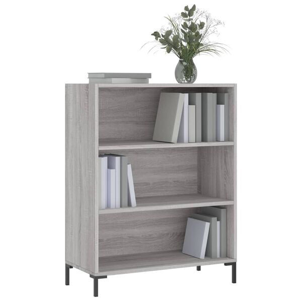 vidaXL Βιβλιοθήκη Γκρι Sonoma 69,5 x 32,5 x 90 εκ. από Επεξεργ. Ξύλο