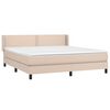 vidaXL Κρεβάτι Boxspring με Στρώμα Καπουτσίνο 180x200 εκ. Συνθ. Δέρμα
