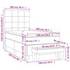 vidaXL Κρεβάτι Boxspring με Στρώμα Σκούρο Γκρι 100x200 εκ. Υφασμάτινο