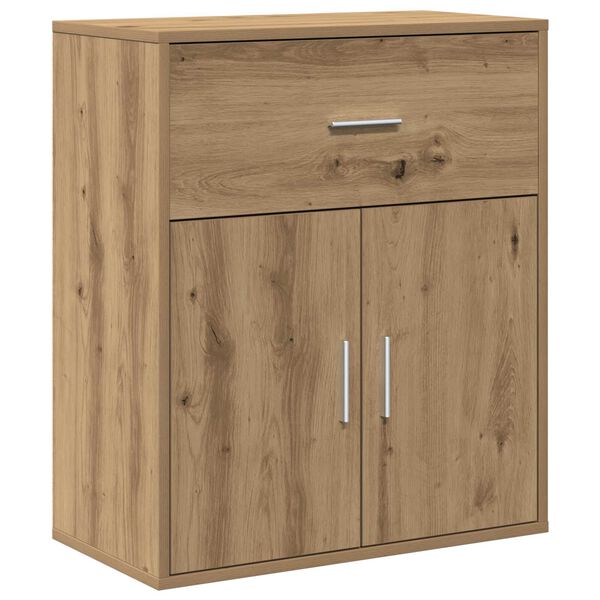 vidaXL Πλαϊνό γραφείο artisan δρυς 60 x 31 x 70 εκ Επεξεργασμένο ξύλο