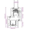 vidaXL Παράθυρο Υπογείου "RISOR" 50x50 εκ. Ανακλινόμενο & Περιστρεφόμενο DIN Δεξί Ανθρακί