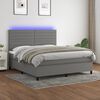 vidaXL &Kappa;&rho;&epsilon;&beta;ά&tau;&iota; Boxspring &mu;&epsilon; &Sigma;&tau;&rho;ώ&mu;&alpha; & LED &Sigma;&kappa;.&Gamma;&kappa;&rho;&iota; 160x200 &epsilon;&kappa; &Upsilon;&phi;&alpha;&sigma;&mu;ά&tau;&iota;&nu;&omicron;