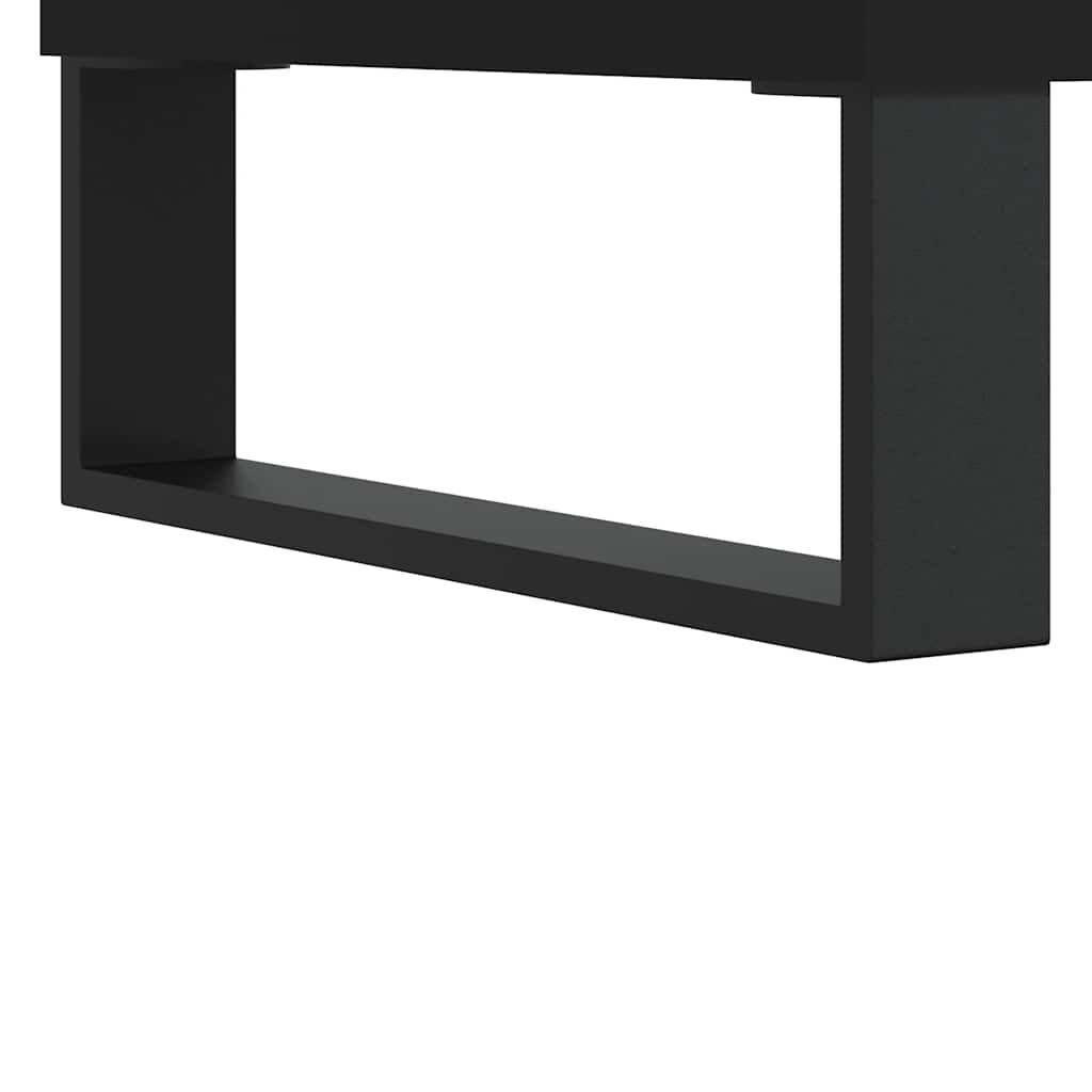 vidaXL Ντουλάπι Μπάνιου Μαύρο 65x33x60 εκ. Επεξεργασμένο Ξύλο