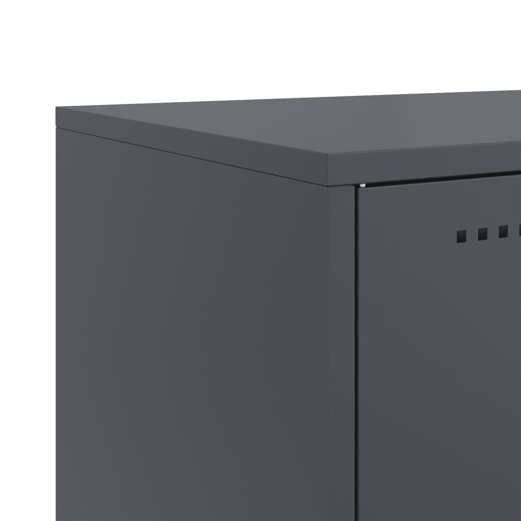 vidaXL Ντουλάπι Ανθρακί 100,5x39x107 εκ. από Ατσάλι