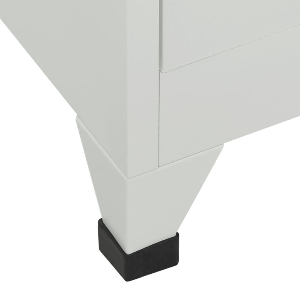 vidaXL Φοριαμός Γκρι 90x45x180 εκ. από Ατσάλι με 6 Τμήματα