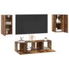 vidaXL Σετ επίπλου τηλεόρασης 4 pcs Παλαιό ξύλο 30.5 x 30 x 60 εκ.