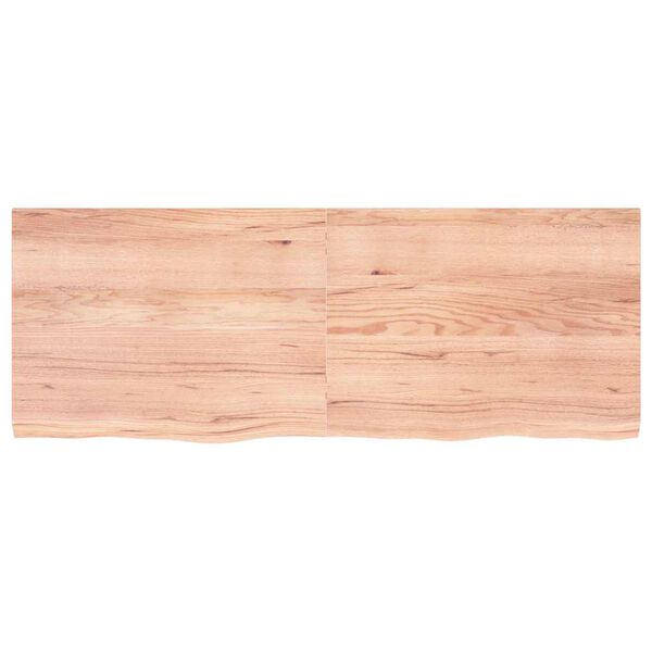 vidaXL Ράφι Τοίχου Ανοιχτό Καφέ 160x60x(2-4)εκ. Επεξ. Μασίφ Ξύλο Δρυός