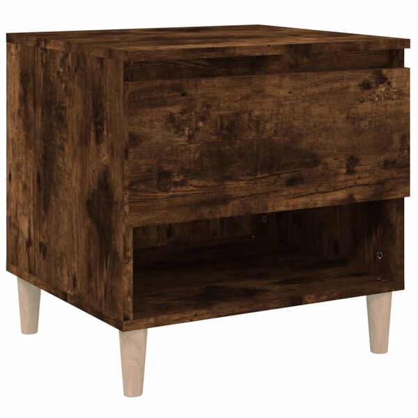 vidaXL Κομοδίνο Καπνιστή βελανιδιά 50x46x50 εκ. από Επεξεργασμένο Ξύλο