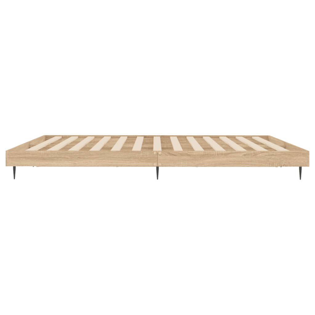 vidaXL Πλαίσιο Κρεβατιού Χωρ. Στρώμα Sonoma Δρυς 200x200 εκ. Επ. Ξύλο