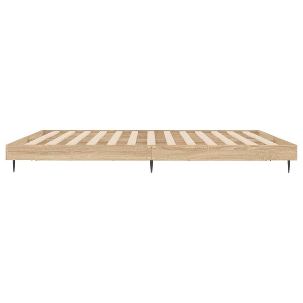 vidaXL Πλαίσιο Κρεβατιού Χωρ. Στρώμα Sonoma Δρυς 200x200 εκ. Επ. Ξύλο