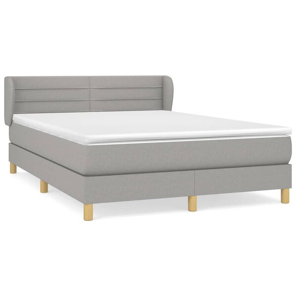 vidaXL &Kappa;&rho;&epsilon;&beta;ά&tau;&iota; Boxspring &mu;&epsilon; &Sigma;&tau;&rho;ώ&mu;&alpha; &Alpha;&nu;&omicron;&iota;&chi;&tau;ό &Gamma;&kappa;&rho;&iota; 140x190 &epsilon;&kappa;. &Upsilon;&phi;&alpha;&sigma;&mu;ά&tau;&iota;&nu;&omicron;