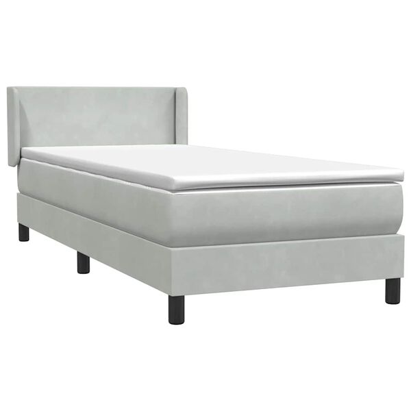 vidaXL Box Spring &kappa;&rho;&epsilon;&beta;ά&tau;&iota; &mu;&epsilon; &sigma;&tau;&rho;ώ&mu;&alpha; &alpha;&nu;&omicron;&iota;&chi;&tau;ό &gamma;&kappa;&rho;&iota; 80x220 cm &Beta;&epsilon;&lambda;&omicron;ύ&delta;&iota;&nu;&omicron;