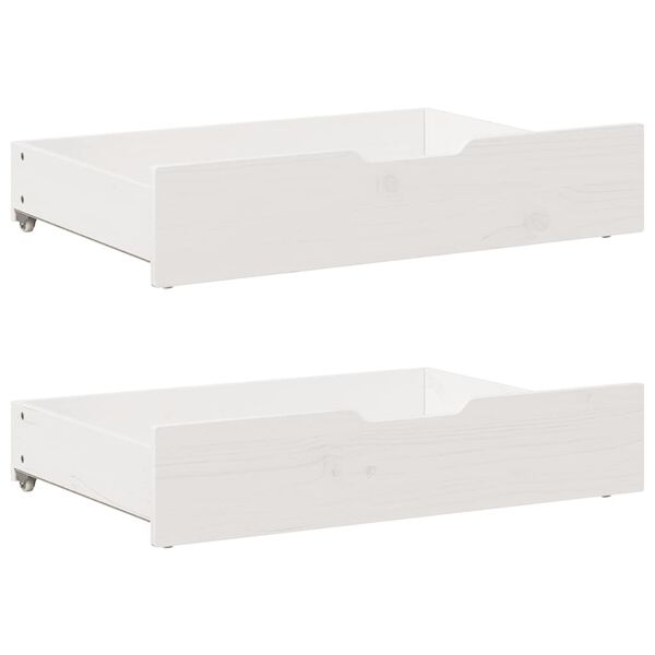 vidaXL Σκελετός Κρεβ. Χωρίς Στρώμα Λευκό 135x190 εκ Μασίφ Πεύκο