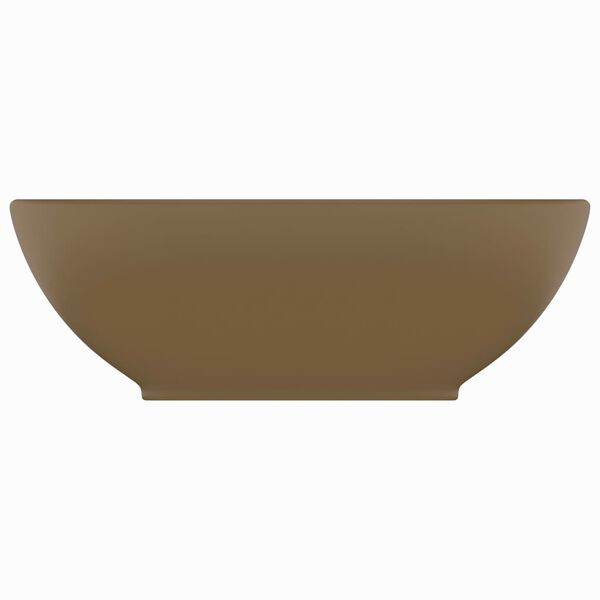 vidaXL Νιπτήρας Πολυτελής Οβάλ Κρεμ Ματ 40 x 33 εκ. Κεραμικός
