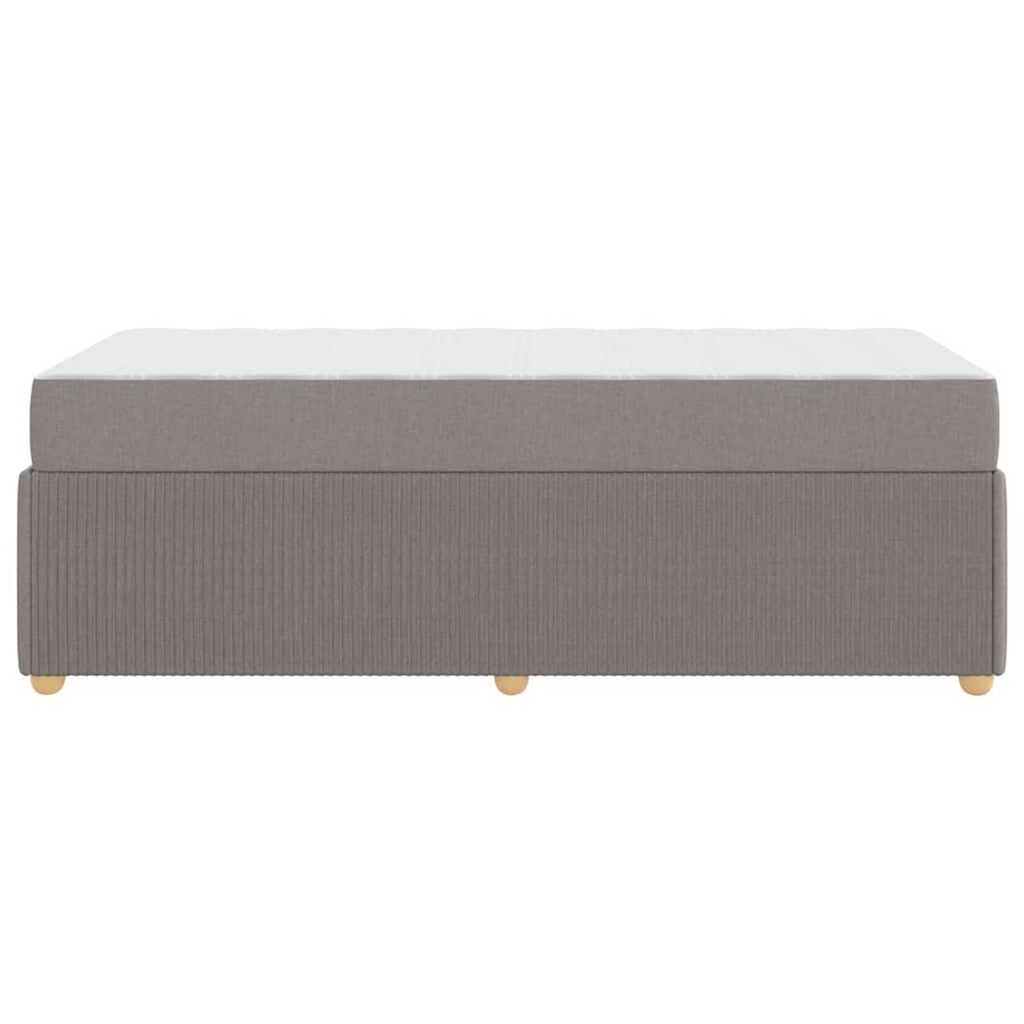 vidaXL Σκελετός κρεβατιού με στρώμα με στρώμα Taupe 90 x 190 cm ύφασμα