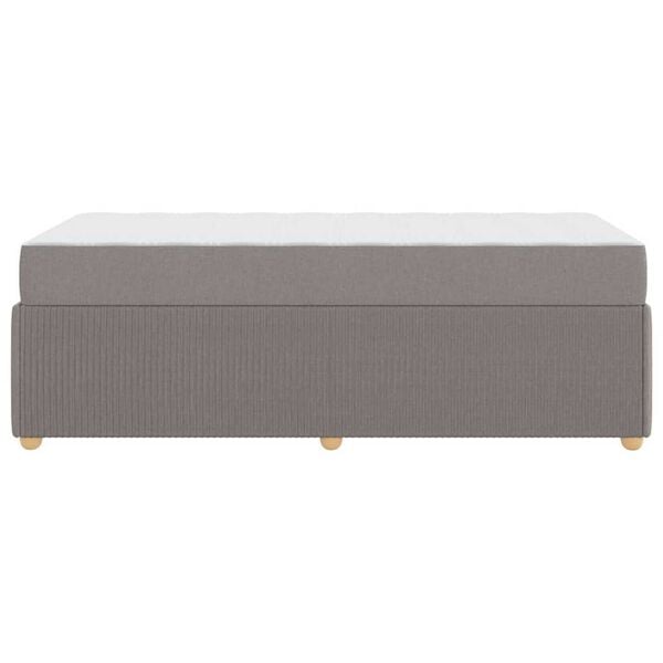 vidaXL Σκελετός κρεβατιού με στρώμα με στρώμα Taupe 90 x 190 cm ύφασμα