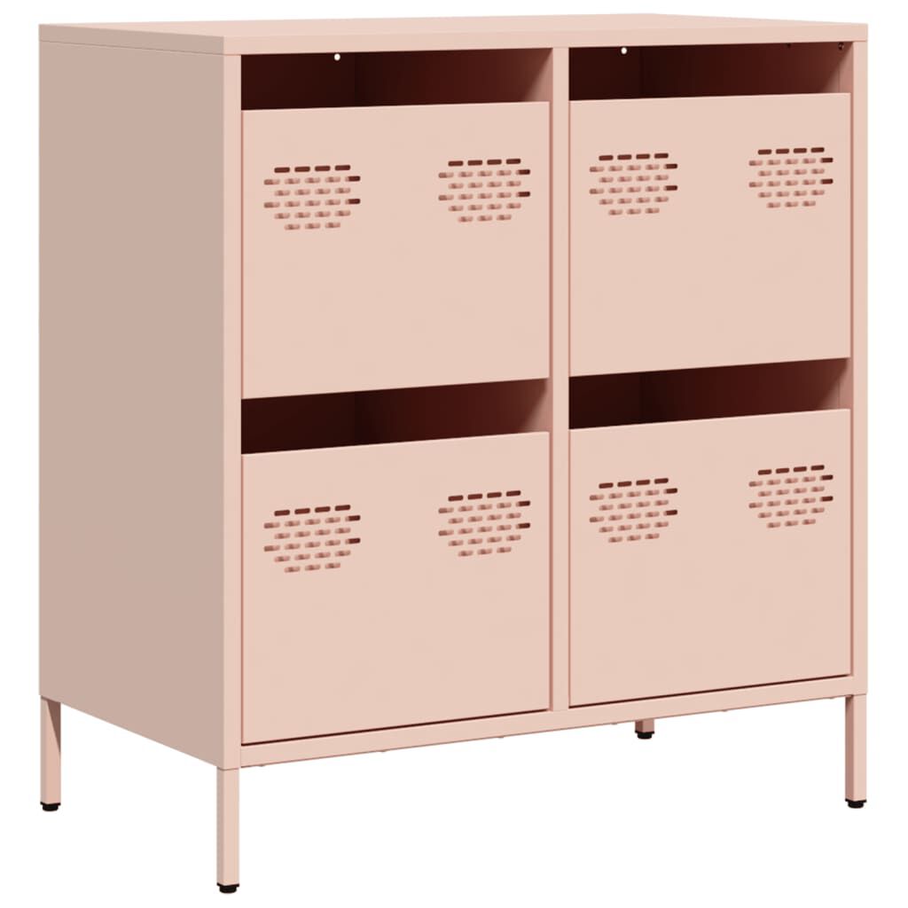 vidaXL Ντουλάπι Ροζ 68x39x73,5 εκ. από Χάλυβα Ψυχρής Έλασης