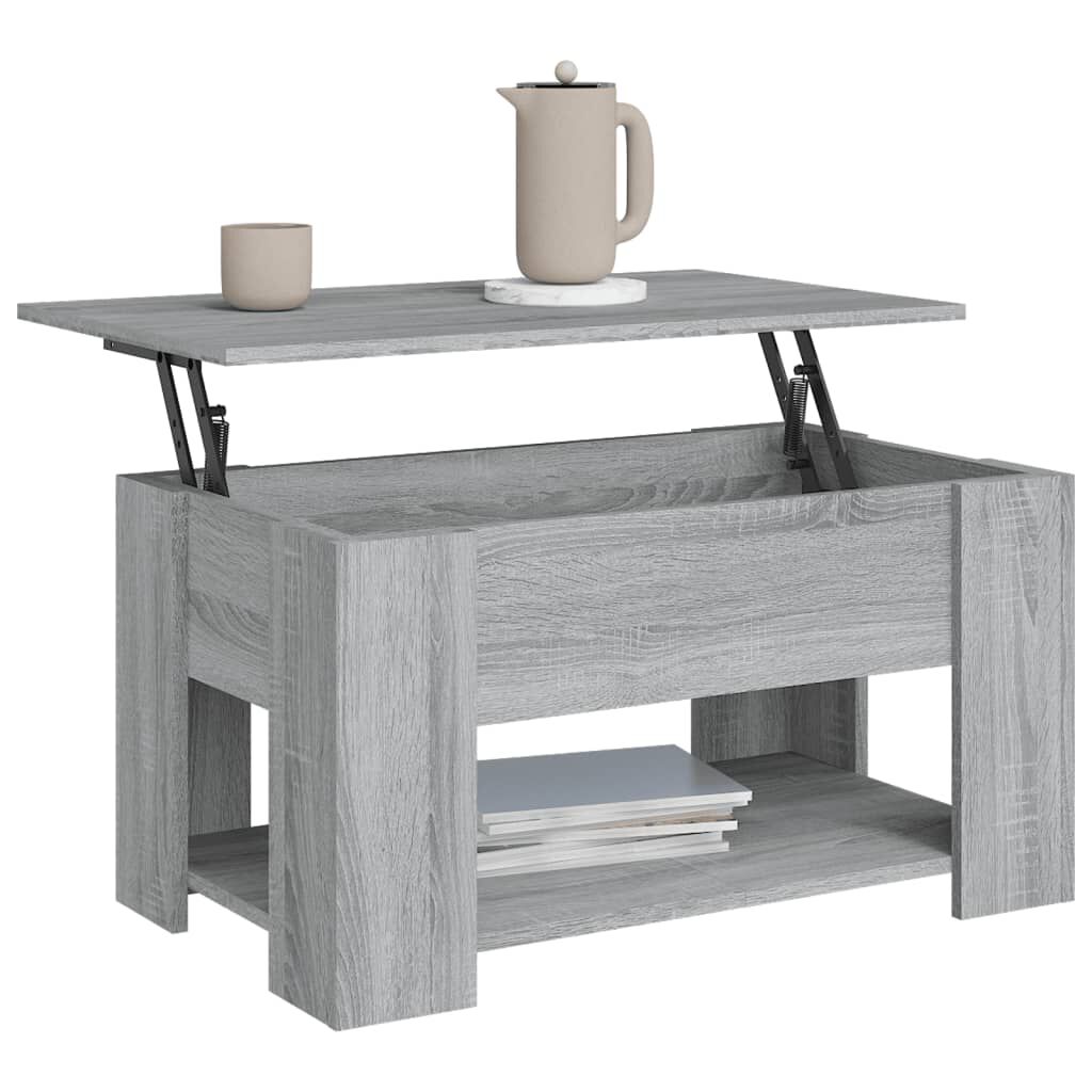 vidaXL Τραπεζάκι Σαλονιού Γκρι Sonoma 79x49x41 εκ. Επεξεργασμένο Ξύλο