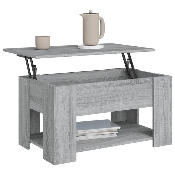 vidaXL Τραπεζάκι Σαλονιού Γκρι Sonoma 79x49x41 εκ. Επεξεργασμένο Ξύλο