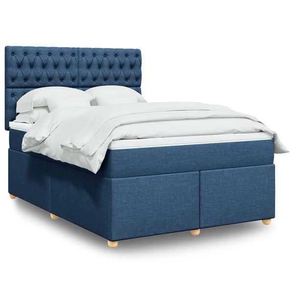 vidaXL &Kappa;&rho;&epsilon;&beta;ά&tau;&iota; Boxspring &mu;&epsilon; &Sigma;&tau;&rho;ώ&mu;&alpha; &Mu;&pi;&lambda;&epsilon; 160x200 &epsilon;&kappa;. &Upsilon;&phi;&alpha;&sigma;&mu;ά&tau;&iota;&nu;&omicron;