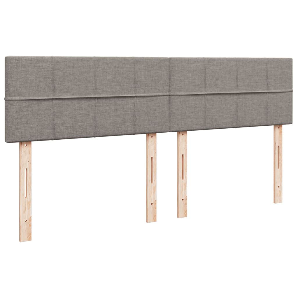 vidaXL Κρεβάτι Boxspring με Στρώμα Taupe 180x200 εκ. Υφασμάτινο