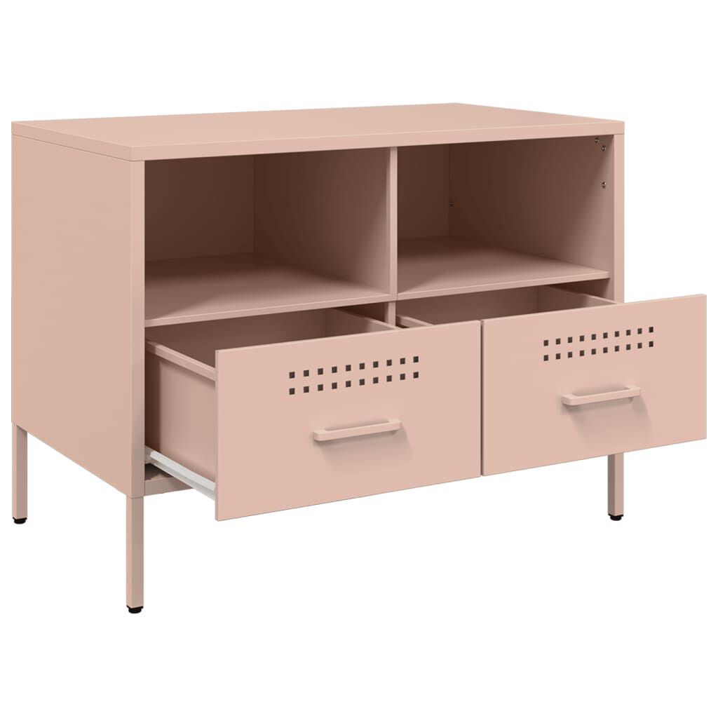 vidaXL Έπιπλο Τηλεόρασης Ροζ 68x39x50,5 εκ. από Χάλυβα