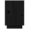 vidaXL Κομοδίνο Μαύρο 50 x 34 x 50 εκ. από Μασίφ Ξύλο Πεύκου