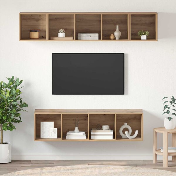vidaXL Σετ επίπλου τηλεόρασης 4 pcs artisan δρυς 37 x 37 x 142.5 εκ
