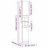 vidaXL Ντουλάπι Μπάνιου Καφέ Δρυς 32x34x188,5 εκ. Επεξεργασμένο Ξύλο