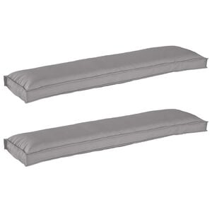 vidaXL Σετ Μαξιλαριών Πάγου 2 pcs Γκρι 150 x 40 x 8 εκ. Ύφασμα Oxford