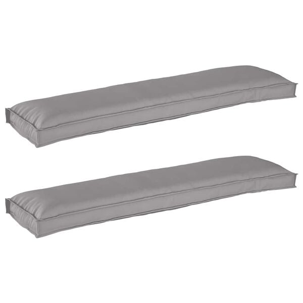 vidaXL Σετ Μαξιλαριών Πάγου 2 pcs Γκρι 150 x 40 x 8 εκ. Ύφασμα Oxford