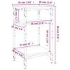 vidaXL Βοηθητικό Τραπέζι Καφέ Δρυς 35 x 30 x 60 εκ. Επεξεργασμένο Ξύλο