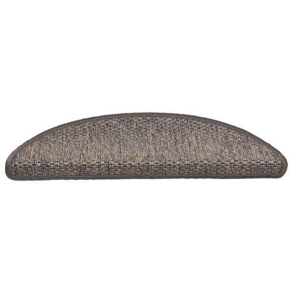 vidaXL Πατάκια Σκάλας Αυτοκόλ. 15 τεμ. Όψη Σιζάλ Καφέ/Μπεζ 56x17x3 εκ.