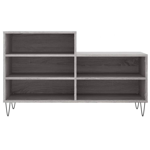 vidaXL Παπουτσοθήκη Γκρι Sonoma 102x36x60 εκ. από Επεξεργασμένο Ξύλο