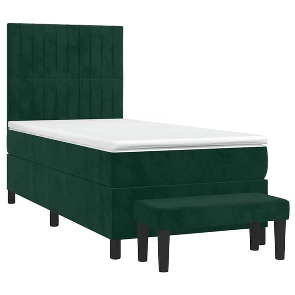 vidaXL &Kappa;&rho;&epsilon;&beta;ά&tau;&iota; Boxspring &mu;&epsilon; &Sigma;&tau;&rho;ώ&mu;&alpha; &Sigma;&kappa;&omicron;ύ&rho;&omicron; &Pi;&rho;ά&sigma;&iota;&nu;&omicron; 90x200 &epsilon;&kappa;. &Beta;&epsilon;&lambda;&omicron;ύ&delta;&iota;&nu;&omicron;