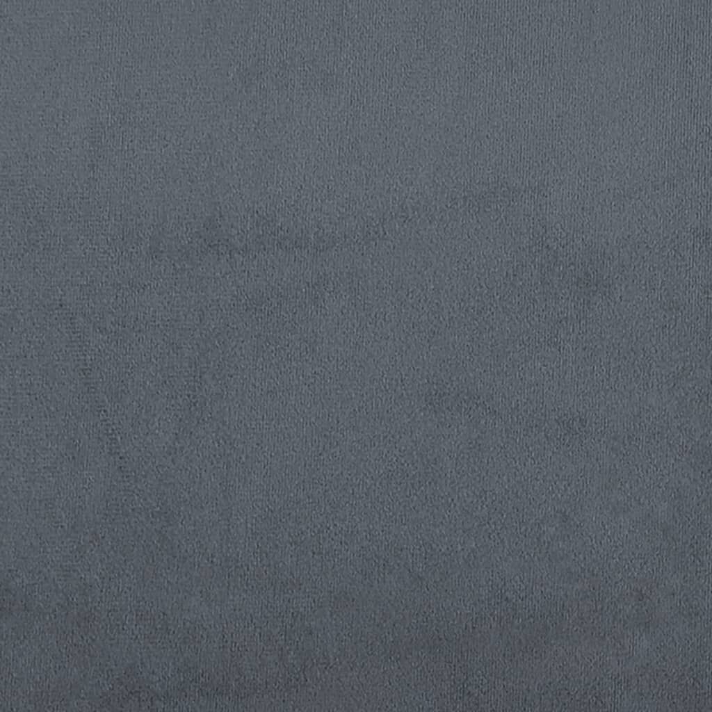 vidaXL Κρεβάτι Boxspring με Στρώμα Σκούρο Γκρι 120x190 εκ. Βελούδινο