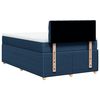 vidaXL Κρεβάτι Boxspring με Στρώμα Μπλε 120x190 εκ. Υφασμάτινο