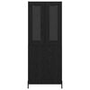 vidaXL Highboard Μαύρη Οξυά 69,5 x 34 x 180 εκ. Επεξεργασμένο ξύλο