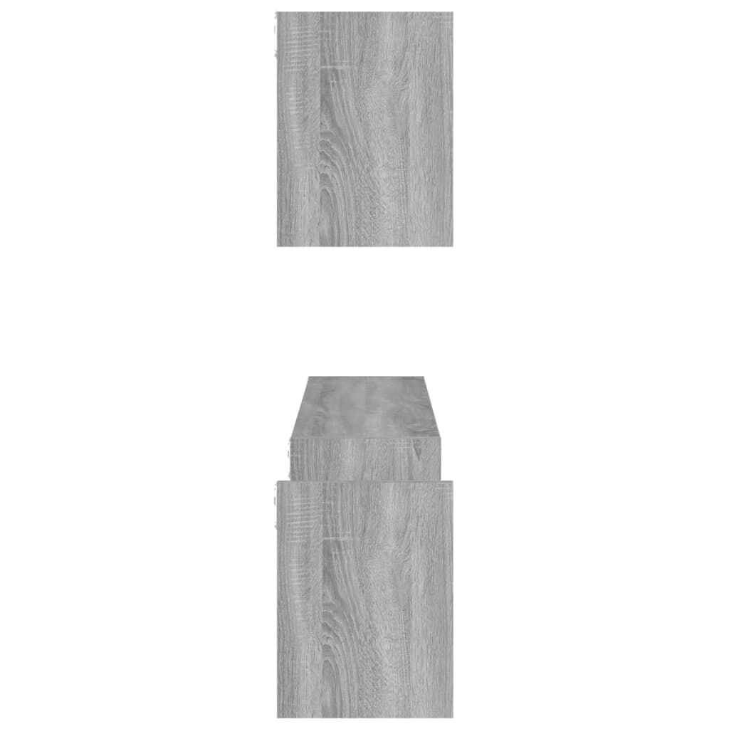 vidaXL Ράφια Τοίχου 2 τεμ. Γκρι Sonoma 100x15x20 εκ. από Επεξεργ. Ξύλο